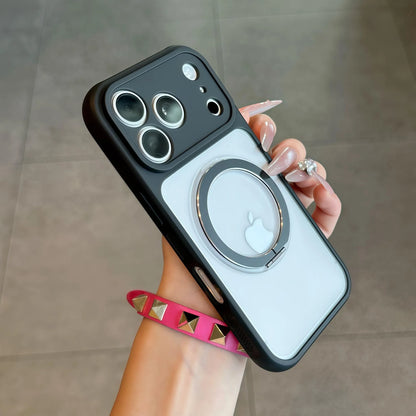 マットカラー iPhoneケース｜ビビッド配色・リング一体型・耐衝撃デザイン #240412