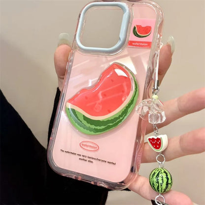 【フルーツシリーズ】バナナ＆スイカ ポップデザイン スマホケース｜iPhone対応 #251003