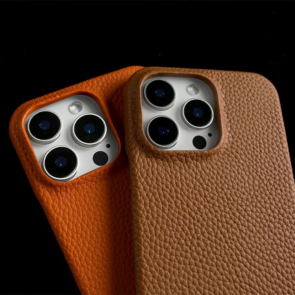 【本革シリーズ】名入れカスタム ロングストラップ付き レザー スマホケース｜ iPhoneケース #241011