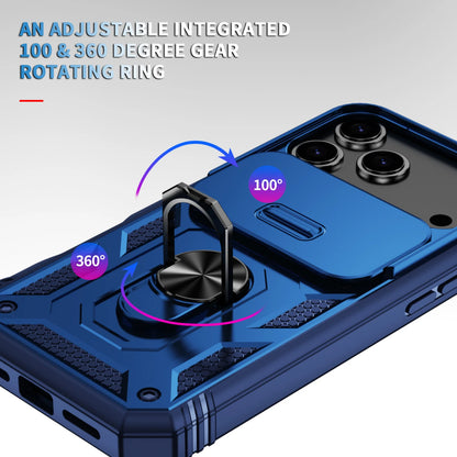 360°プロテクト リングスタンド iPhoneケース｜カメラ保護スライド・耐衝撃・PC×TPU構造 #240324
