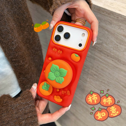 【柿モチーフ】iPhoneケース トレンド・ポップ フルーツ PCA #261210　