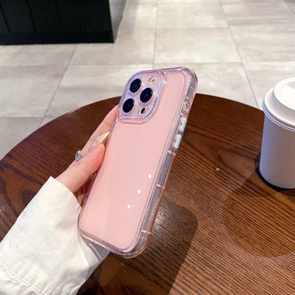 【パステルクリアカラー】シンプル×上品ハイブリッドケース｜iPhone対応 #250519