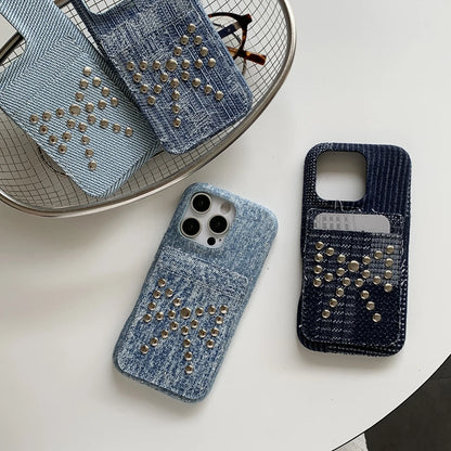 【ビジュースタッズリボン】ポケット付きクールデザインケース｜iPhone対応 #250717