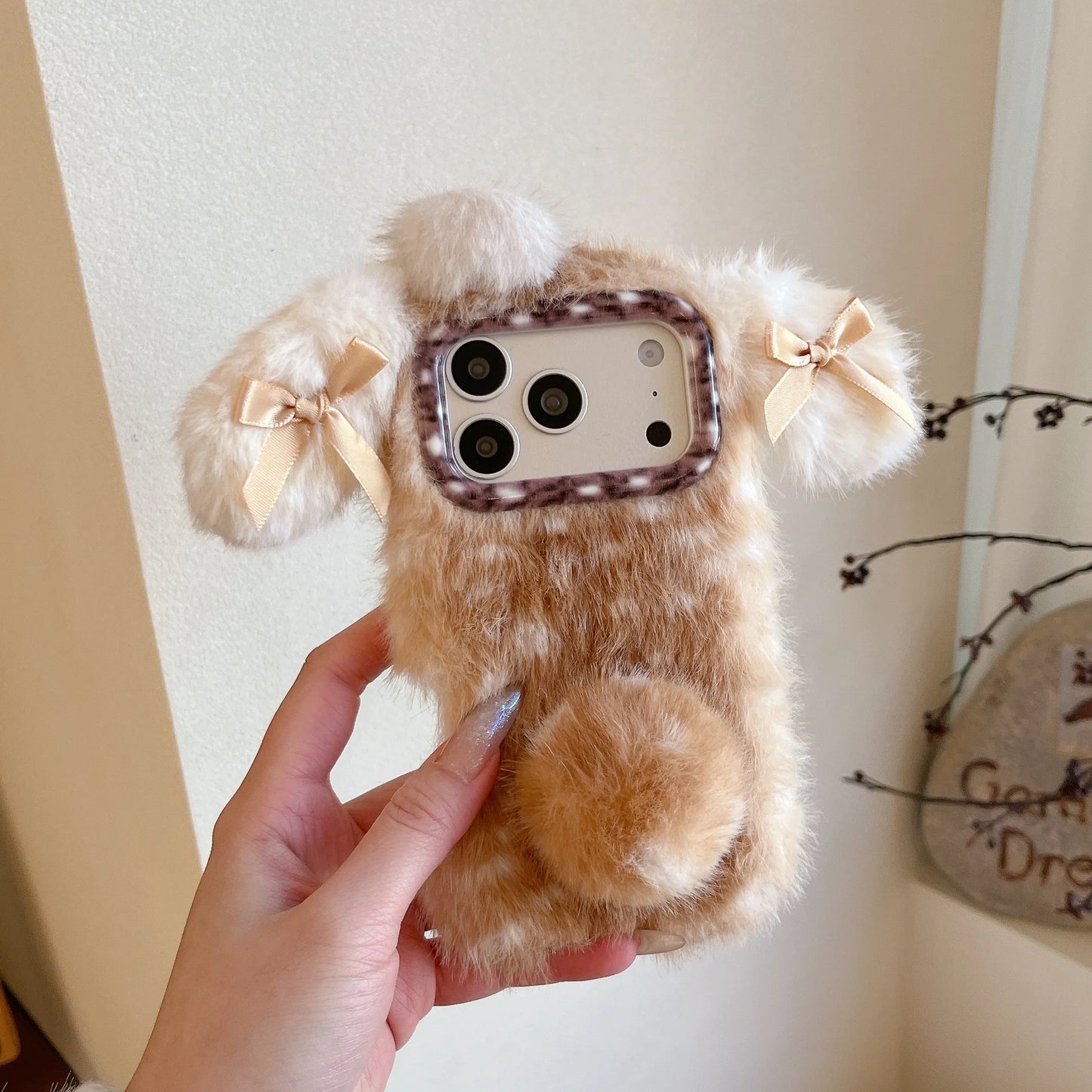 もこもこファー iPhoneケース｜ラビット デザイン #240519