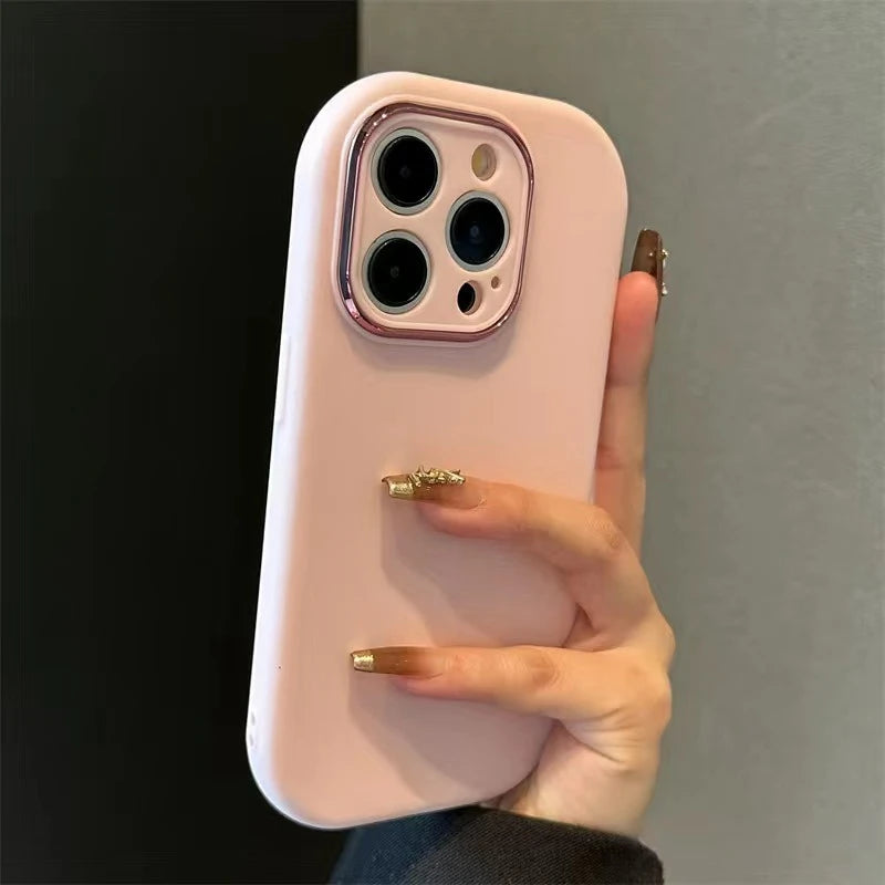 【スムースパステルフレーム】パステルカラー × メタリックカメラフレーム スマホケース｜iPhone対応 #250613