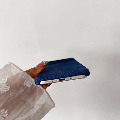 【デニムシリーズ】布素材デザイン カジュアルおしゃれ スマホケース｜iPhone対応 #251113