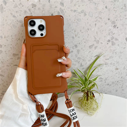 【ネオンストラップカード】カードポケット×ショルダーストラップ スマホケース｜iPhone対応 #240805