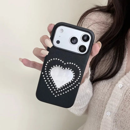 ビジュースタッズ ライン ハート＆スター ミラー iPhoneケース #260604
