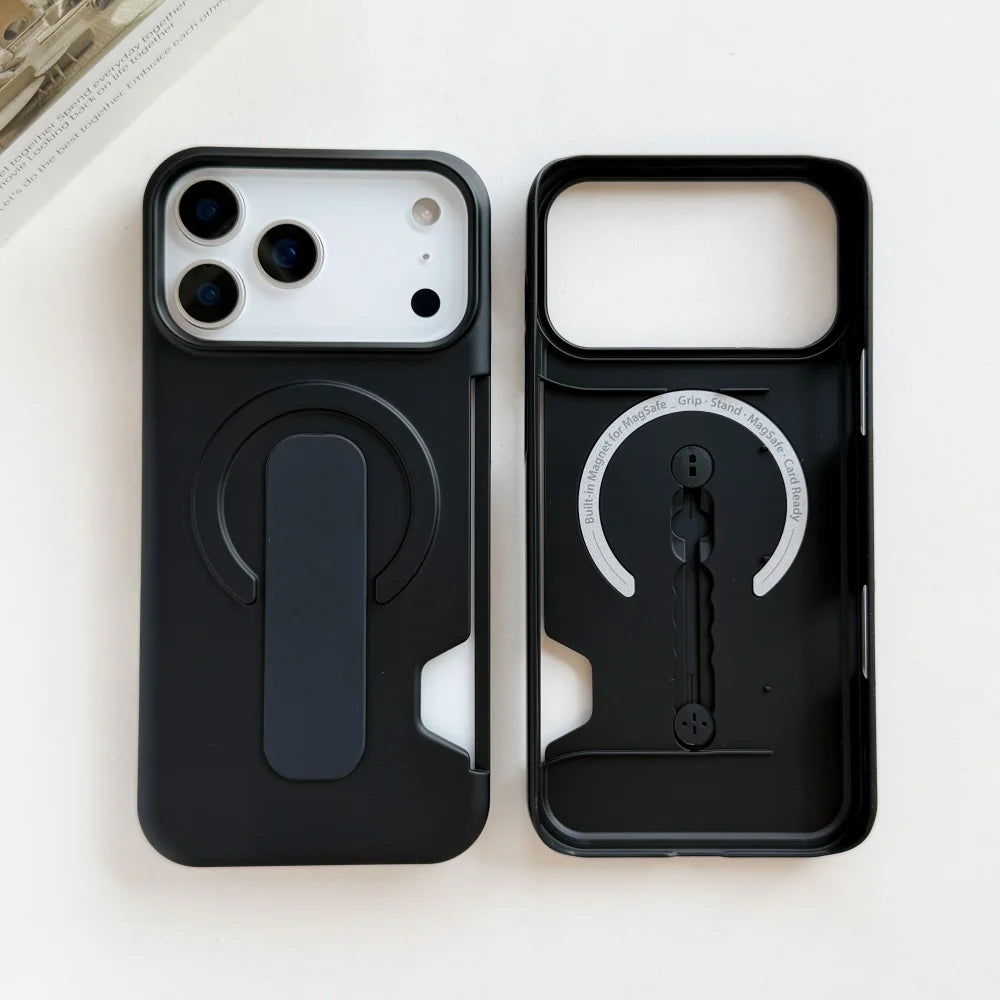 【Magnet内蔵】スライド式 シリコンベルト付き シンプルマット iPhoneケース #260128