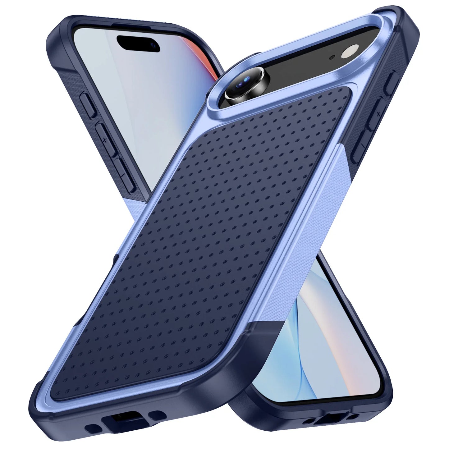 グリップデザイン 耐衝撃 iPhoneケース｜滑り止めバックパネル #240107