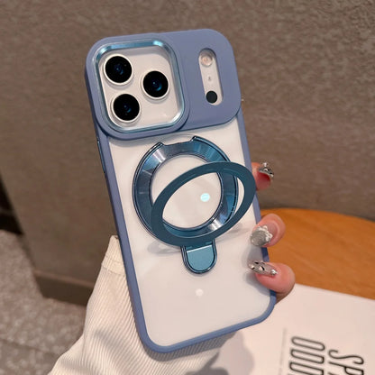【リングスタンド】耐衝撃クリア×メタルリング付きスマホケース｜iPhone対応 #250304