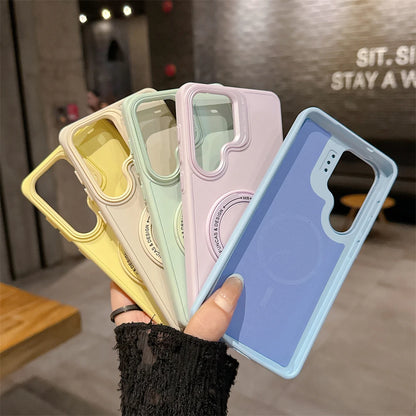 【Galaxy対応】パステルカラー スタンドリング スマホケース (全6色) マイルド・キュート スマホケース PCA #261189