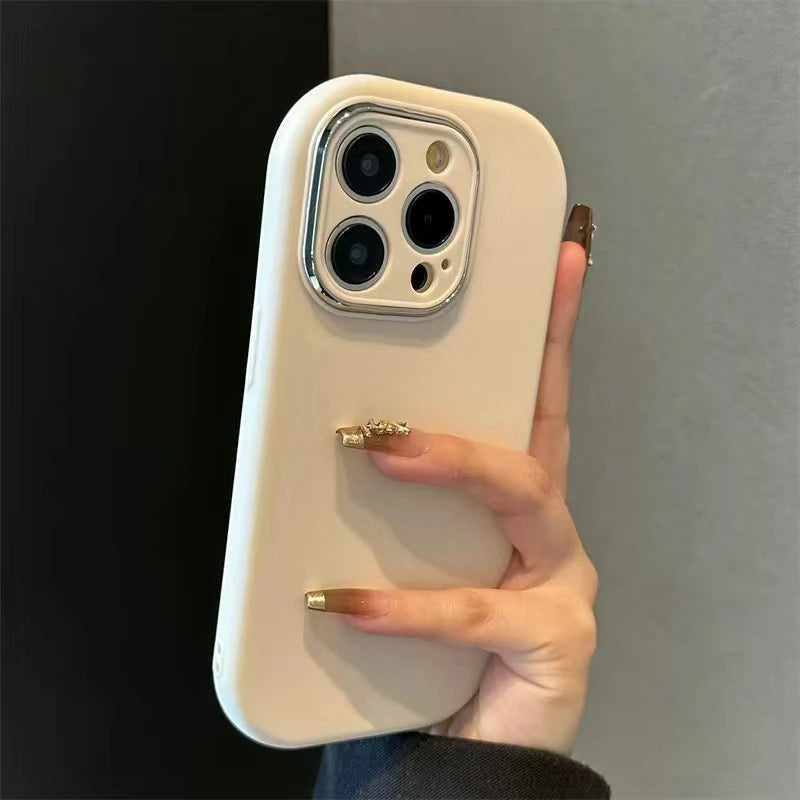 【スムースパステルフレーム】パステルカラー × メタリックカメラフレーム スマホケース｜iPhone対応 #250613