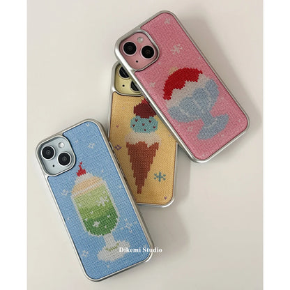 アイス かき氷 クリームソーダ スイーツデザイン iPhoneケース｜ガーリー・レトロポップ #260080