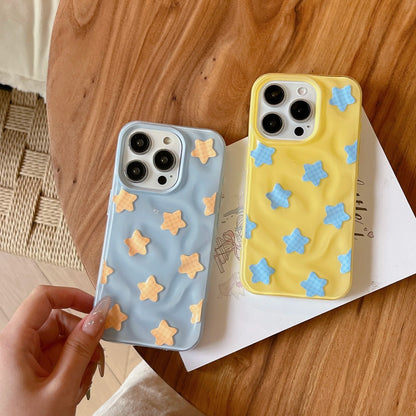 【スターシリーズ】立体3D 星柄 ポップデザイン ボールチェーン付 スマホケース｜iPhone対応 #251002