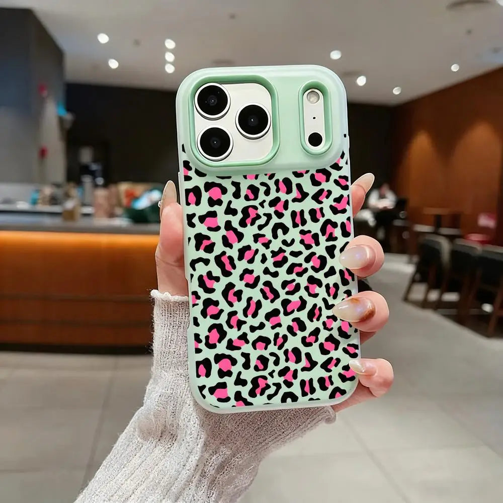 カラーレオパード iPhoneケース｜ポップ カラフルデザイン・耐衝撃ケース #240302