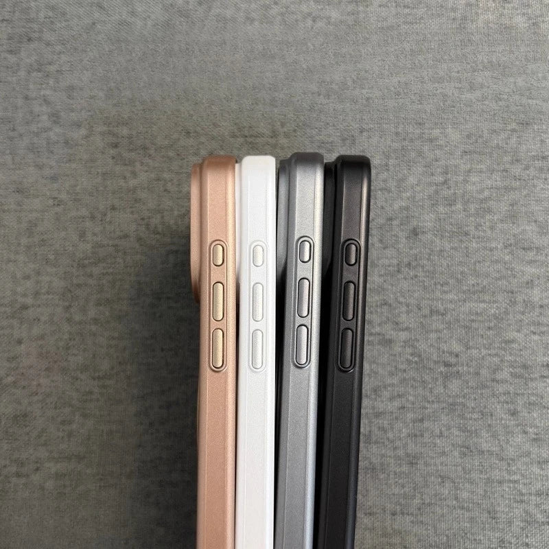 【Magsafe対応】耐衝撃 マット 超薄型 回転式メタルリングスタンド スマホケース｜iPhone対応 #250306