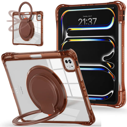 【iPadケース】回転式リングスタンド＆持ち手フック付き カラーフレームケース 全5色 ポップ・機能的・スポーティー #261125
