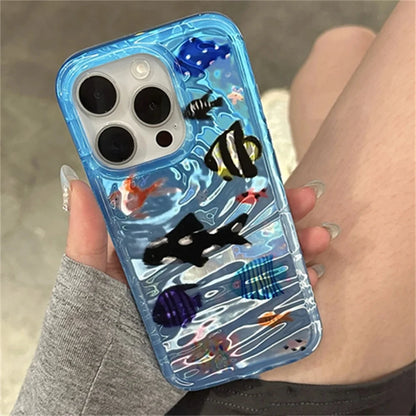 【アクアリウム】お魚デザイン スマホケース｜iPhone対応 #250620
