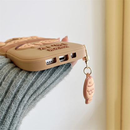 【シリコン】3D たい焼き iPhoneケース｜チャーム付き・ゆるかわ PCA #261294