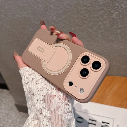 【折りたたみスタンド】シンプルカラー iPhoneケース #260131