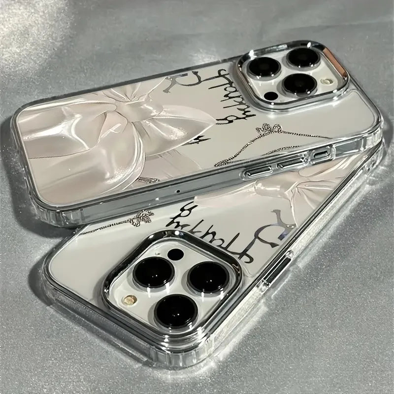 サテンリボンデザイン ミラー iPhoneケース #260309