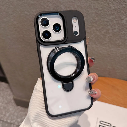 【リングスタンド】耐衝撃クリア×メタルリング付きスマホケース｜iPhone対応 #250304