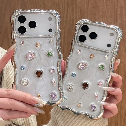 ジュエリー ウェーブフレーム クリア iPhoneケース｜ビジューミックスデザイン #240413