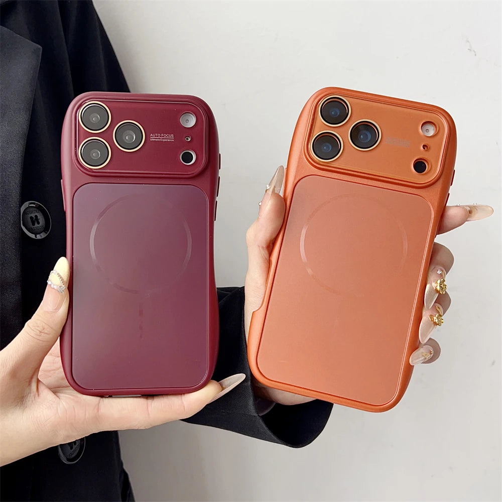 くびれシルエット ニュアンスくすみカラー マットな質感 Magnet内蔵  iPhoneケース #231205
