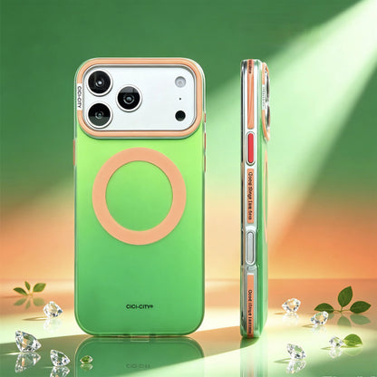 コントラストカラー Magnet内蔵 クリアケース iPhoneケース｜鮮やかカラー・シンプルデザイン #260035