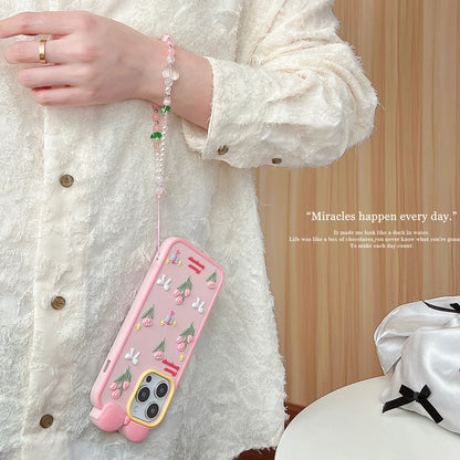 【フラワーリボンシリーズ】立体チューリップ＆蝶々モチーフ スマホケース｜iPhone対応 #250820