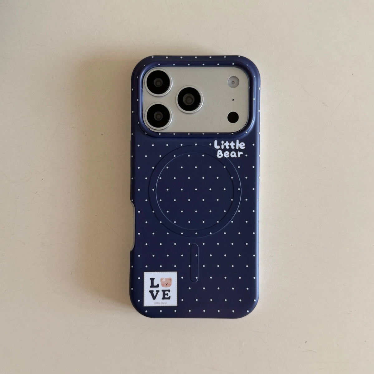 【くまモチーフ】マグネット内蔵 iPhoneケース (ケース単品・グリップセット選択可) ガーリー・ナチュラル アニマル PCA #261186