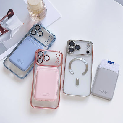 【Magnet内蔵】着脱可能 カードポケット付き クリア ススマホケース｜iPhone対応 #251219