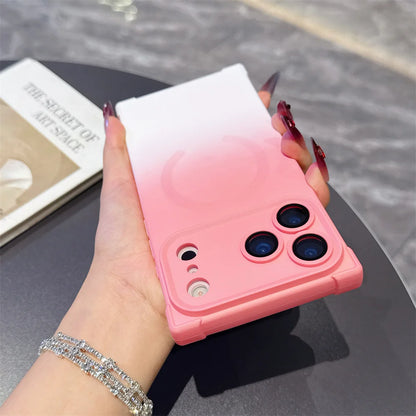 【スクエアシリーズ】鮮やか グラデーション カラー スマホケース｜iPhone対応 #250315