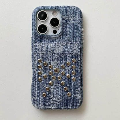 【ビジュースタッズリボン】ポケット付きクールデザインケース｜iPhone対応 #250717