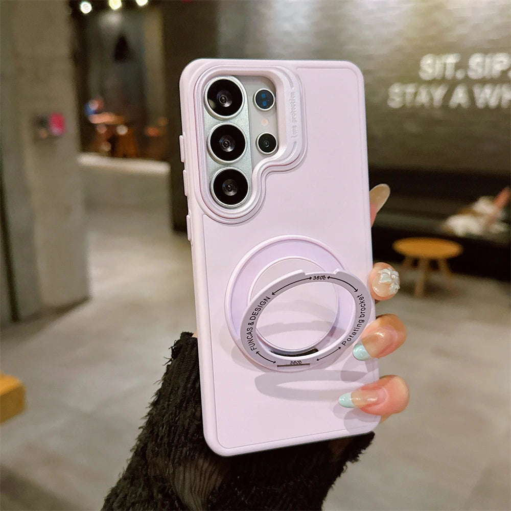 【Galaxy対応】パステルカラー スタンドリング スマホケース (全6色) マイルド・キュート スマホケース PCA #261189