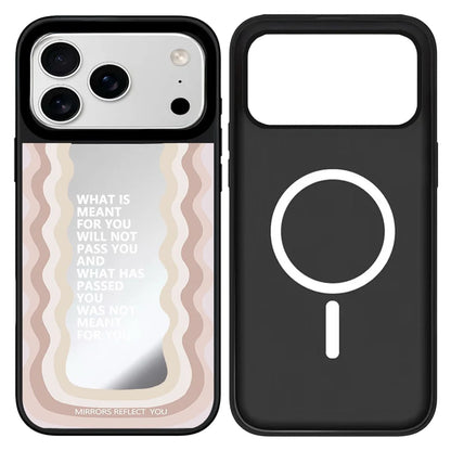 【ミラーシリーズ】鏡面仕上げ 英字メッセージ入り おしゃれ耐衝撃 スマホケース｜iPhone対応 #251224