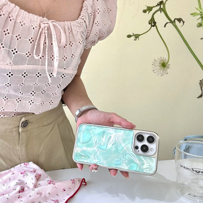 【マーメイドシリーズ】水面パール調 グラデーション 光沢デザイン スマホケース｜iPhone対応 #251222