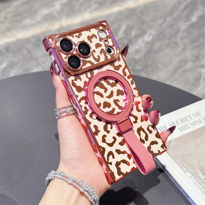 【スクエアシリーズ】ヒョウ柄 レオパード Magnet対応 iPhoneケース #260210