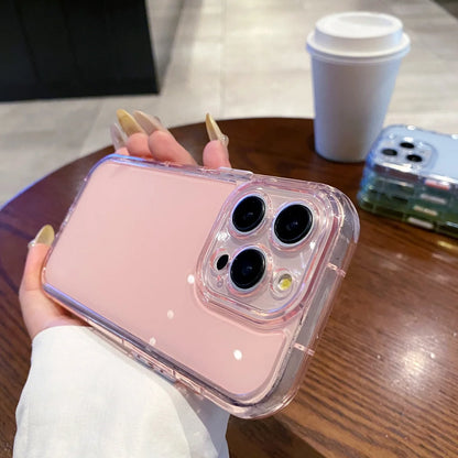 【パステルクリアカラー】シンプル×上品ハイブリッドケース｜iPhone対応 #250519