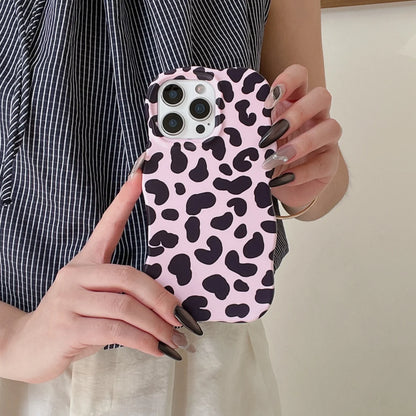 【ウェーブフレーム】ヒョウ柄 レオパード カラフル スマホケース｜iPhone対応 #251019