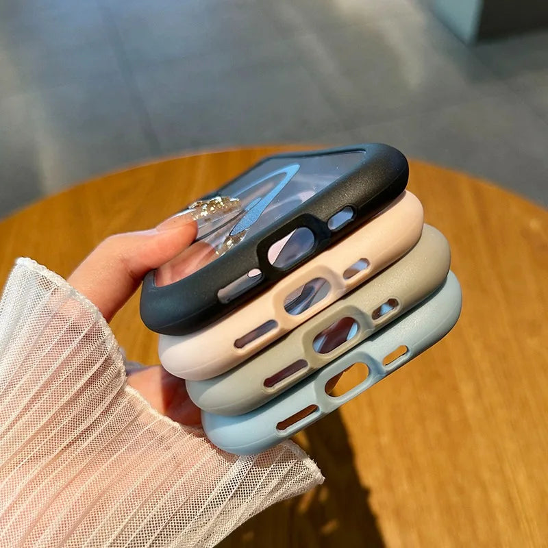 【猫耳シリーズ】Magnet内蔵 しっぽデザイン カラーフレーム iPhoneケース #240215