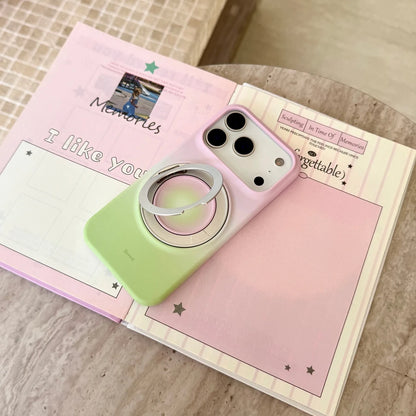 淡色グラデーション リング付き iPhoneケース｜大人かわいい・シンプル #2601001