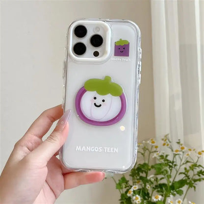 【フルーツシリーズ】スイカ マンゴスチン アップル カラフルクリア スマホケース｜iPhone対応 #251017