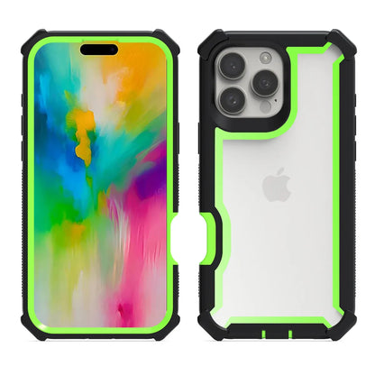 クリア バンパー ネオンフレーム iPhoneケース｜耐衝撃プロテクトデザイン #240108
