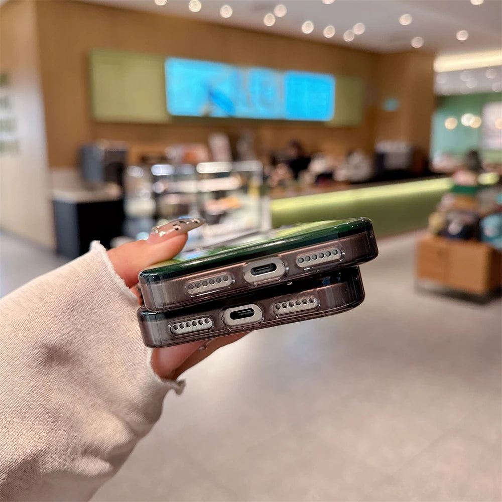 【流れるシリーズ】ネオンカラー 発光 クリアケース｜iPhone対応 #240903