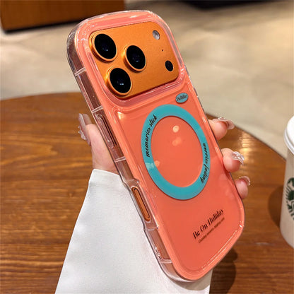 【Magnet内蔵】クリア カラーポップ ロープストラップ スマホケース｜iPhone対応 #250215