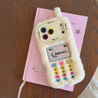 もこもこ ぬいぐるみ風 電話デザイン 韓国 かわいい｜iPhoneケース#260503