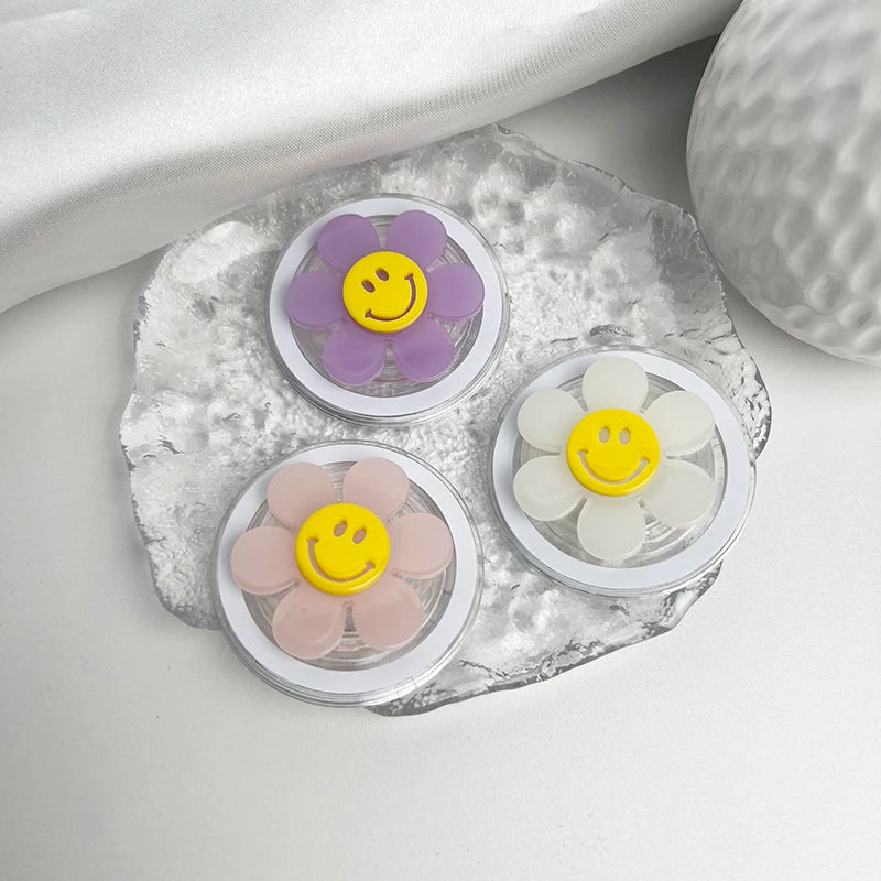 【スマホグリップ】スマイル ニコちゃん デイジーフラワー | Magnet対応 #241105