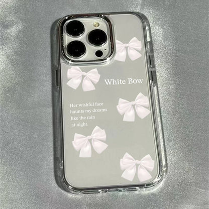 サテンリボンデザイン ミラー iPhoneケース #260309
